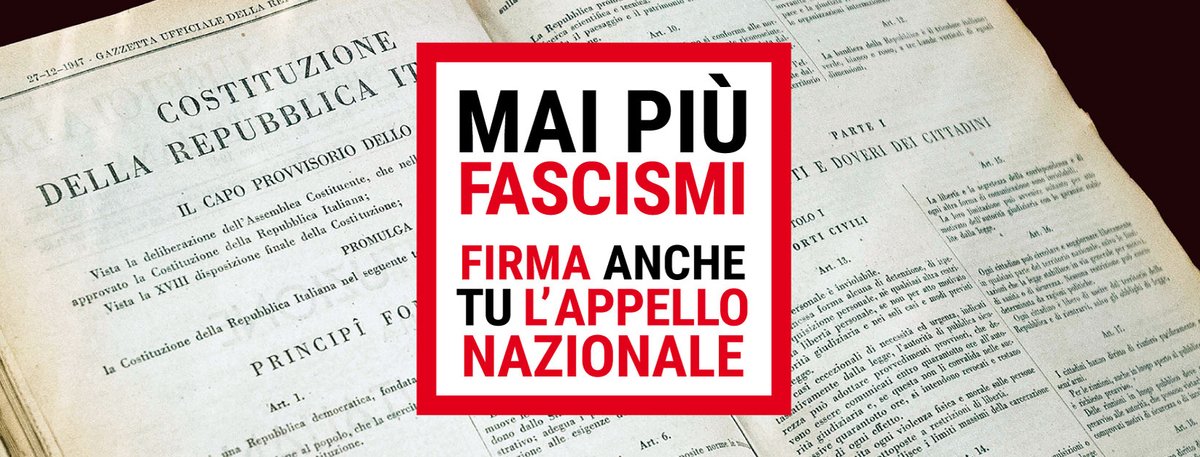 FIRMA ANCHE TU: #MaiPiuFascismi